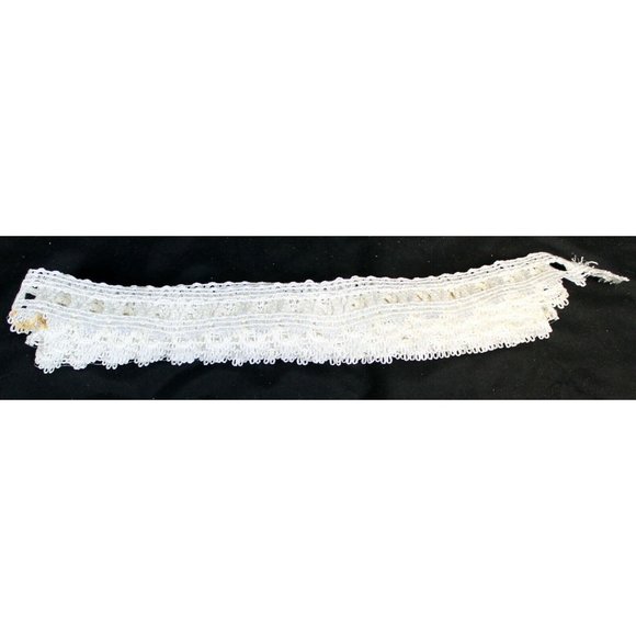 Ivory Lace Eyelet Braided Trim Crafts Scrapbooks, Theater Dance Costume 9 yrds - Picture 2 of 7
